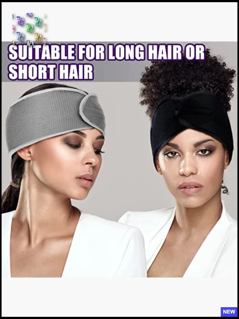Mesh Hair Wraps Set Adjustable Headbands for Sleeping Yoga Face Wash Comfortable